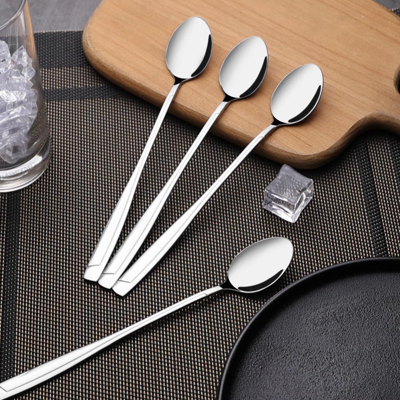 Cand Stainless Steel Ice Tea Spoons, Long Handle Ice Cream Spoon(Set of 16) - Image 5